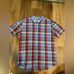 Ecko Unlimited Red and Blue Plaid Men's Shirt